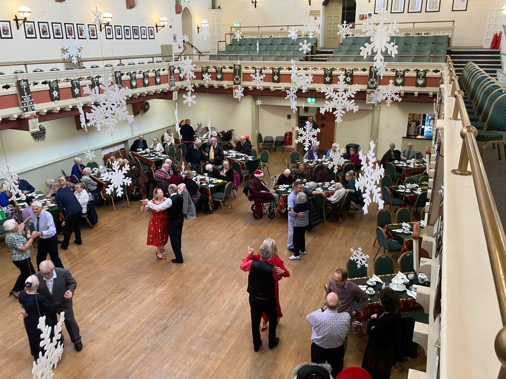 Grand Hall from above showing tea dance