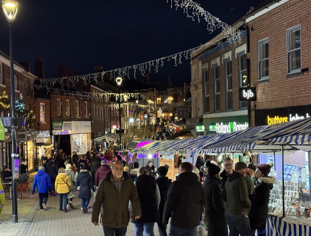 Free flowing crowds at the Christmas event