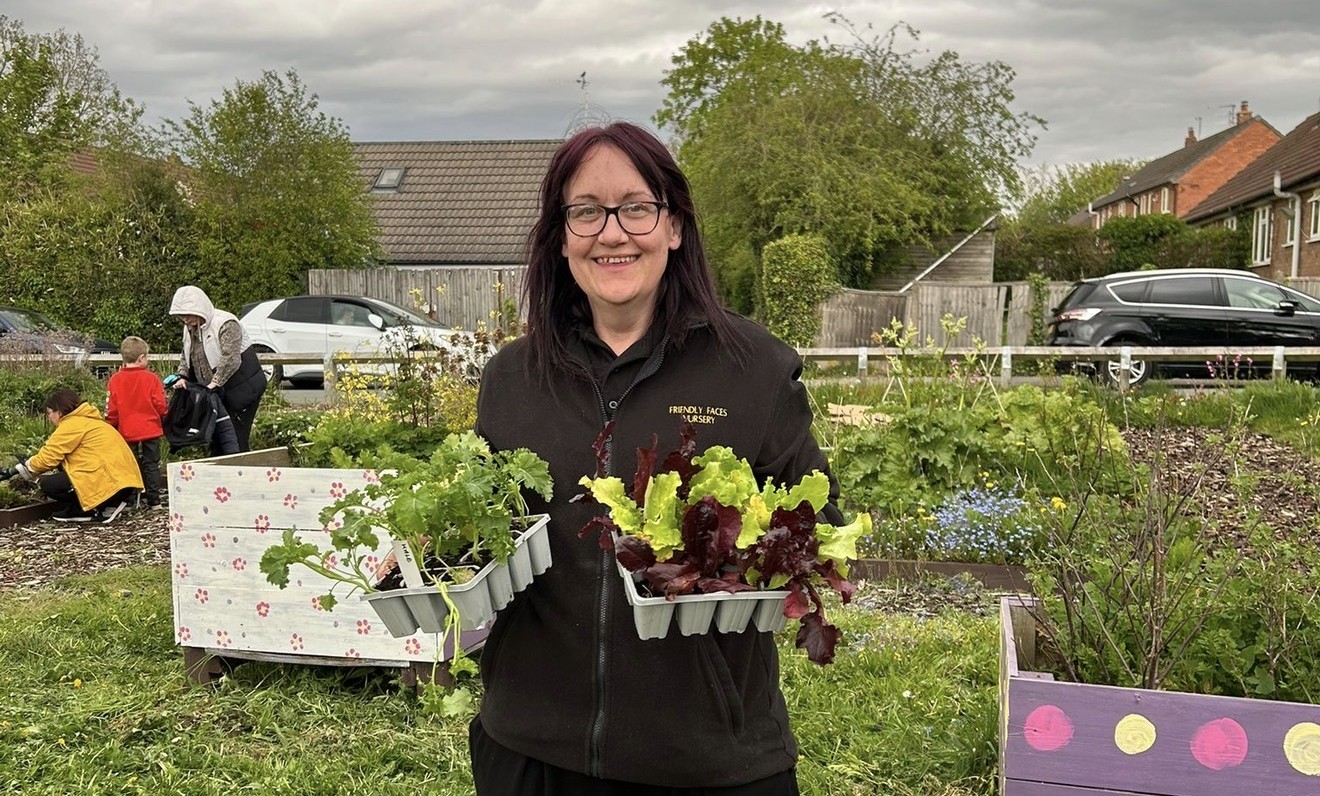 Susie and some plants