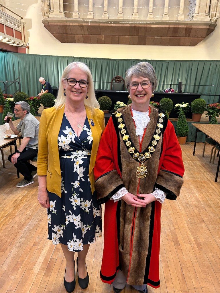 Kay with Cllr Suzy Firkin, Congleton Town Mayor